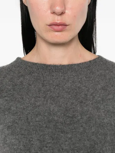 Weekend Max Mara Fine-knit Wool Sweater In Gray