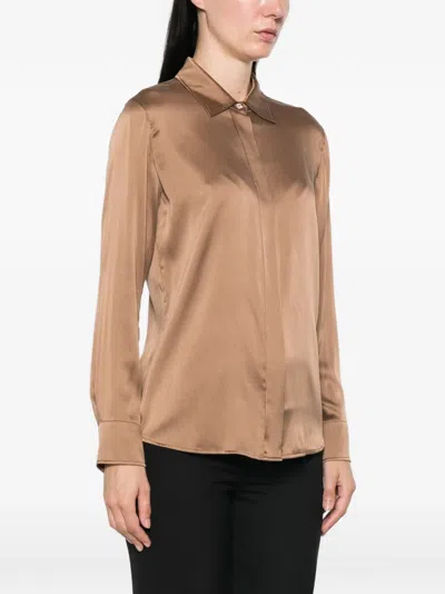 Max Mara Silk Shirt In Multi