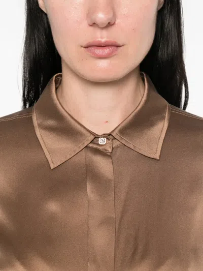 Max Mara Silk Shirt In Multi