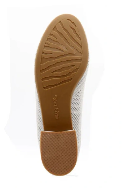 David Tate Runway Ballet Flat In Silver Metallic