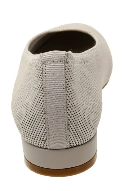 David Tate Runway Ballet Flat In Silver Metallic