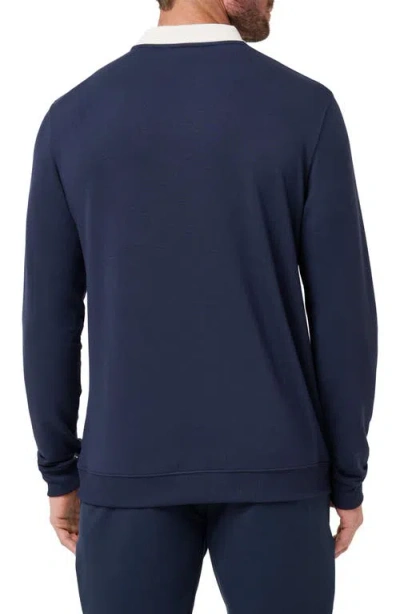 Travismathew Amenities Collared Sweatshirt In Total Eclipse