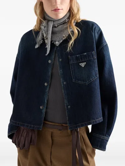 Prada Denim Shirt In Multi
