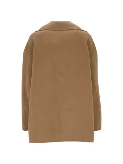 Max Mara Double-breasted Peacoat In Multi
