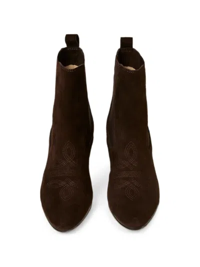 Twinset Suede Ankle Boots In Multi