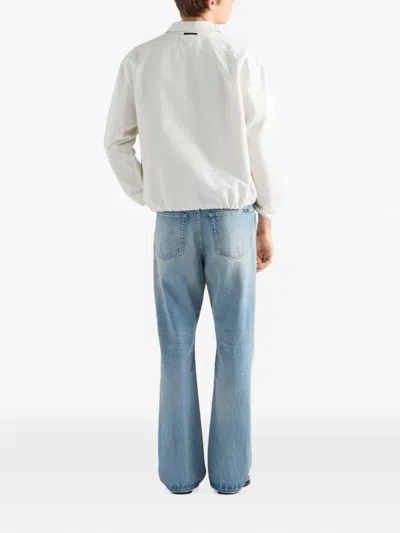 Prada Cotton Shirt In Gray