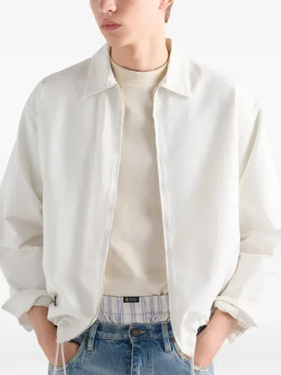 Prada Cotton Shirt In Gray
