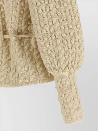 Zimmermann Valiant Embroidered Tie-detailed Wool Sweater In Neutral