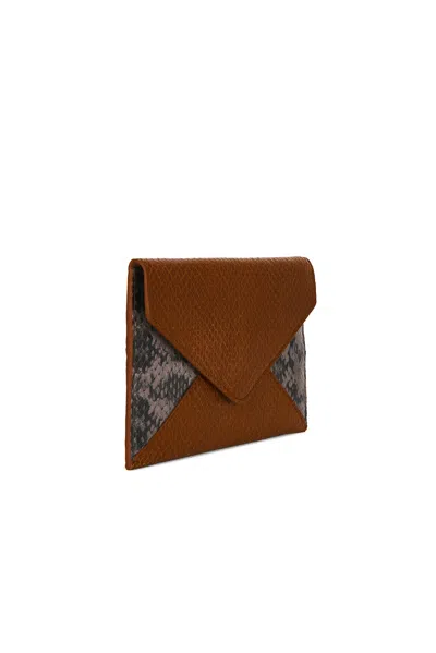 Dries Van Noten Flat Envelope Pouch In Rust