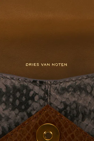 Dries Van Noten Flat Envelope Pouch In Rust