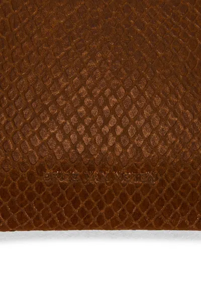 Dries Van Noten Flat Envelope Pouch In Rust