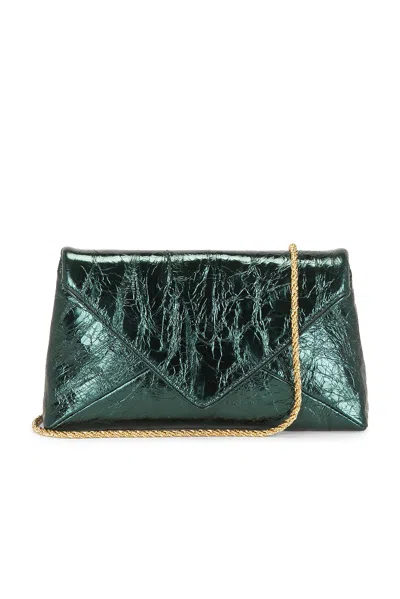 Dries Van Noten Small Envelope Chain Bag In Forest