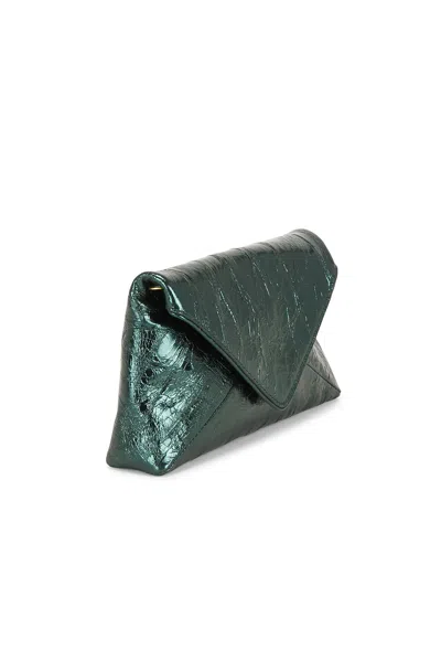 Dries Van Noten Small Envelope Chain Bag In Forest