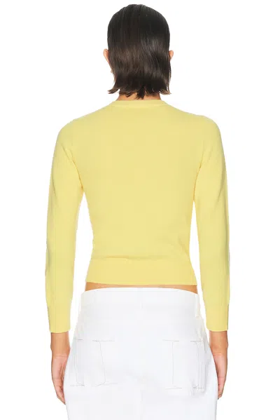 Miu Miu Wool Washed Sweater In Yellow