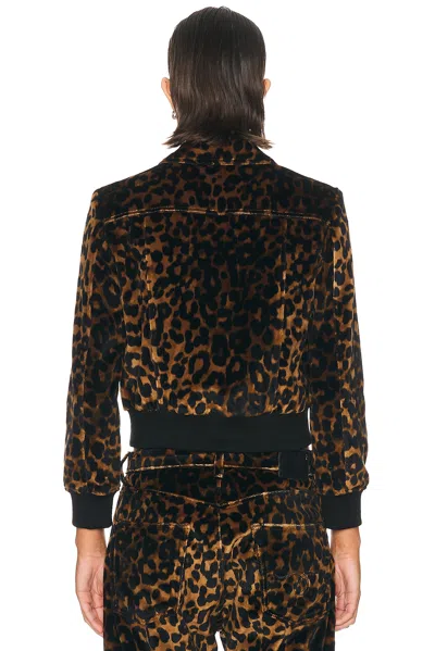 R13 Berlin Jacket In Brown Leopard