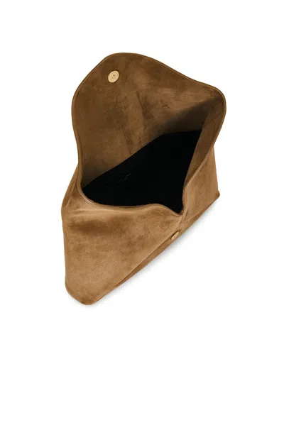Saint Laurent Large Envelope Pouch In Light Cumin