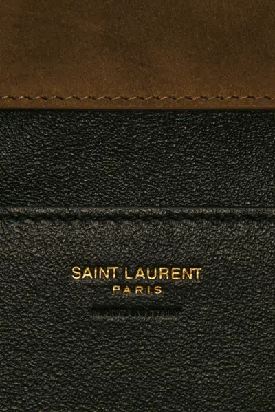 Saint Laurent Large Envelope Pouch In Light Cumin
