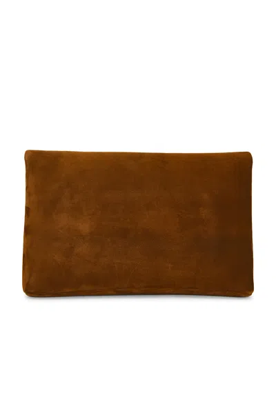 Saint Laurent Large Envelope Pouch In Caramel Cognac