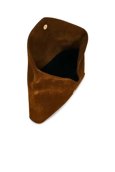 Saint Laurent Large Envelope Pouch In Caramel Cognac