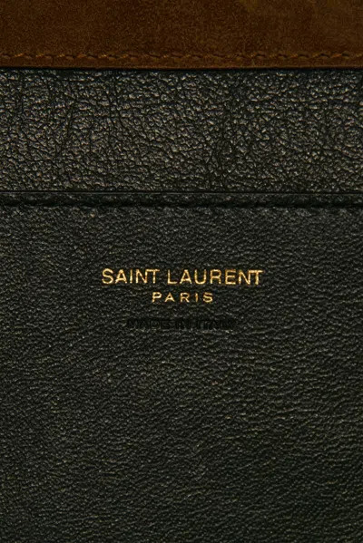Saint Laurent Large Envelope Pouch In Caramel Cognac