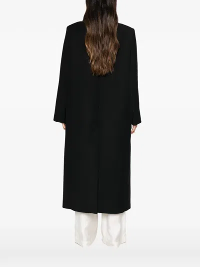 Rohe Pankou-closure Wool Coat In Black
