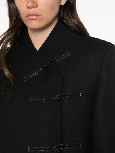 Rohe Pankou-closure Wool Coat In Black