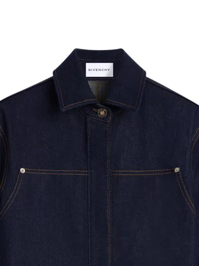Givenchy Contrast-stitch Denim Shirt In Multi