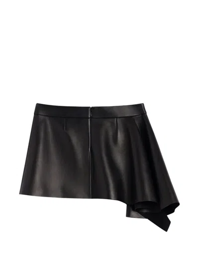 Givenchy Asymmetric Ruffled Mini Skirt In Black