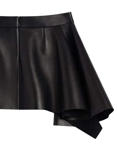 Givenchy Asymmetric Ruffled Mini Skirt In Black
