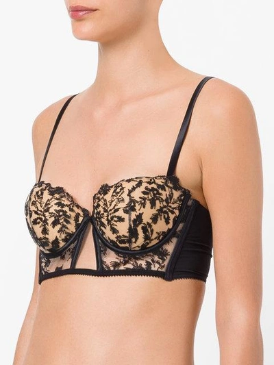 Shop La Perla Lace Contrast Bra