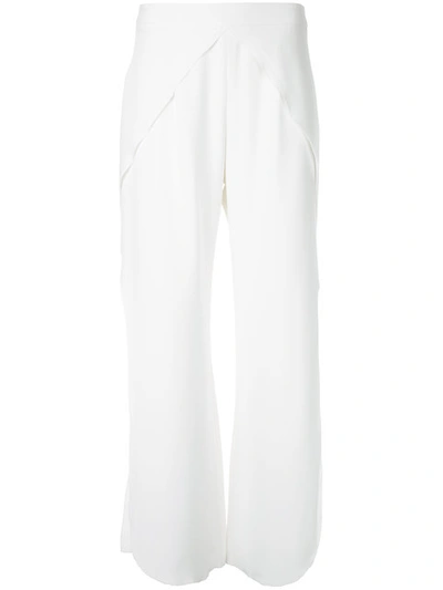 Goen J Slit Sides Cropped Trousers In White