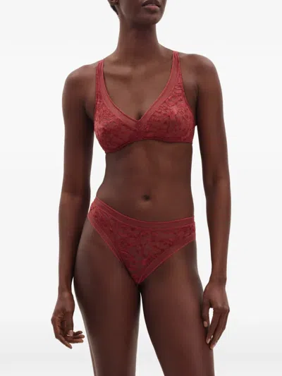 Eres Chœur Underwire Triangle Bra In Red