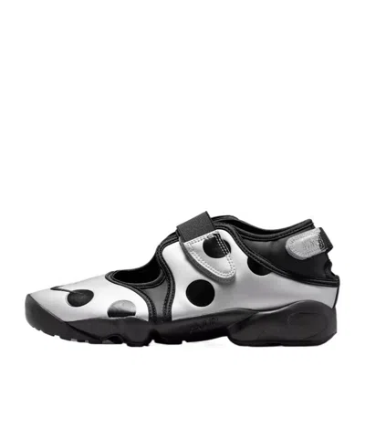 Nike Rift Split Toe Sandals Polka Dot Silhouette In Black