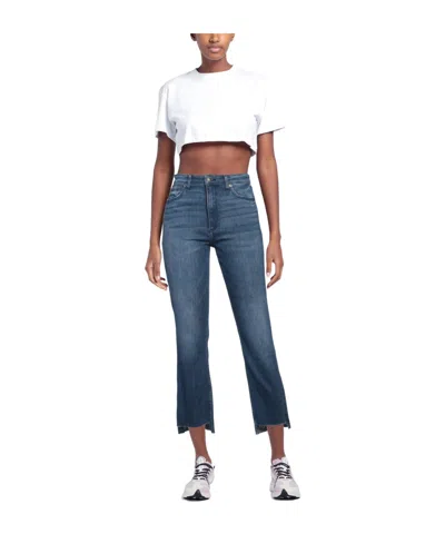Rag & Bone Plain Colour Bootcut Jeans In Blue