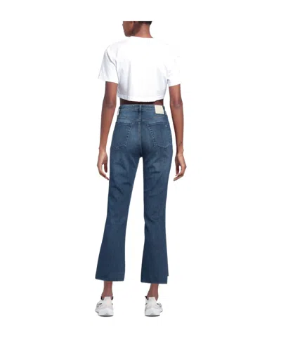 Rag & Bone Plain Colour Bootcut Jeans In Blue