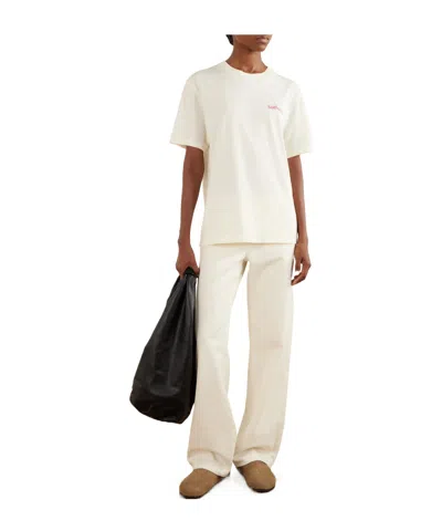 Frame Printed Cotton-jersey T-shirt In White