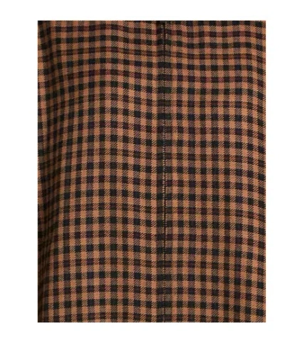 Saint Laurent Cassandre Bomber Jacket In Wool Check In Brown