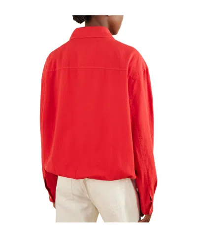 Frame Cotton-twill Jacket In Red