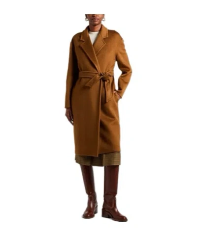 Max Mara Solid-colored Cashmere Long Coat In Multi