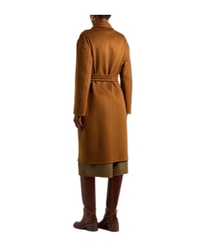 Max Mara Solid-colored Cashmere Long Coat In Multi