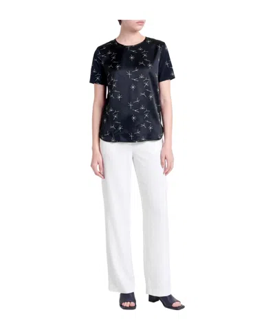 Max Mara Two-tone Tops In Animal Print