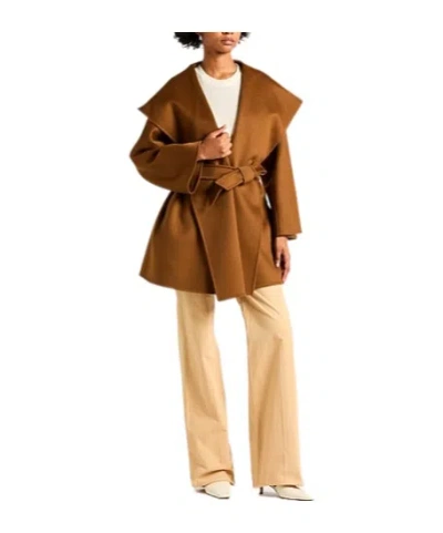 Max Mara Elegant Cashmere Coat In Multi