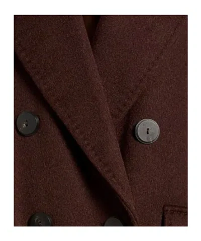 Max Mara Simple Double-breasted Overcoat In Multi
