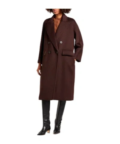 Max Mara Simple Double-breasted Overcoat In Multi