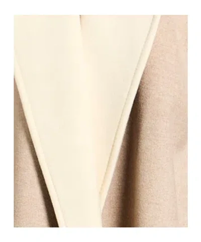 Max Mara Single-breasted Woolen Overcoat In Neutral