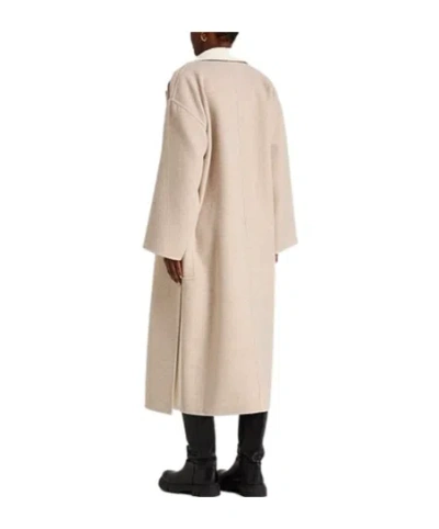 Max Mara Single-breasted Woolen Overcoat In Neutral