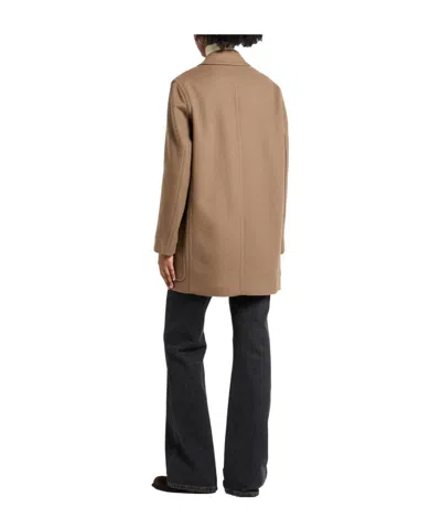 Max Mara Woolen Double-breasted Overcoat In Brown