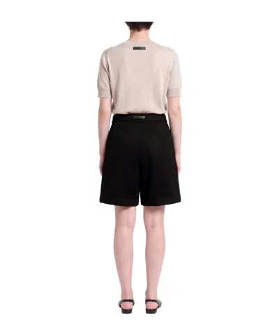Max Mara Solid Color Shorts In Multi