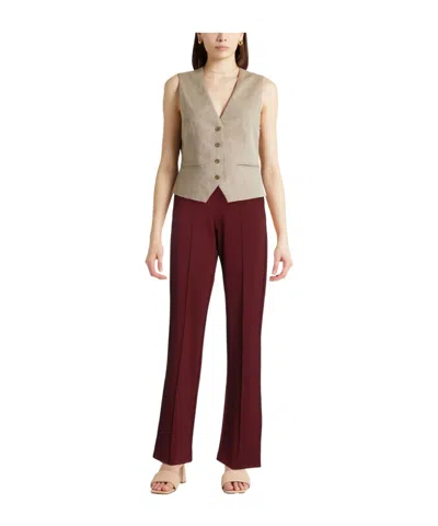 Max Mara Solid Color Flared Trousers In Multi
