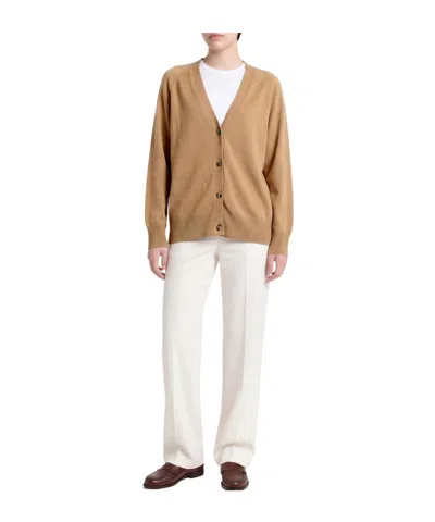 Max Mara Solid Color Cardigans In Animal Print